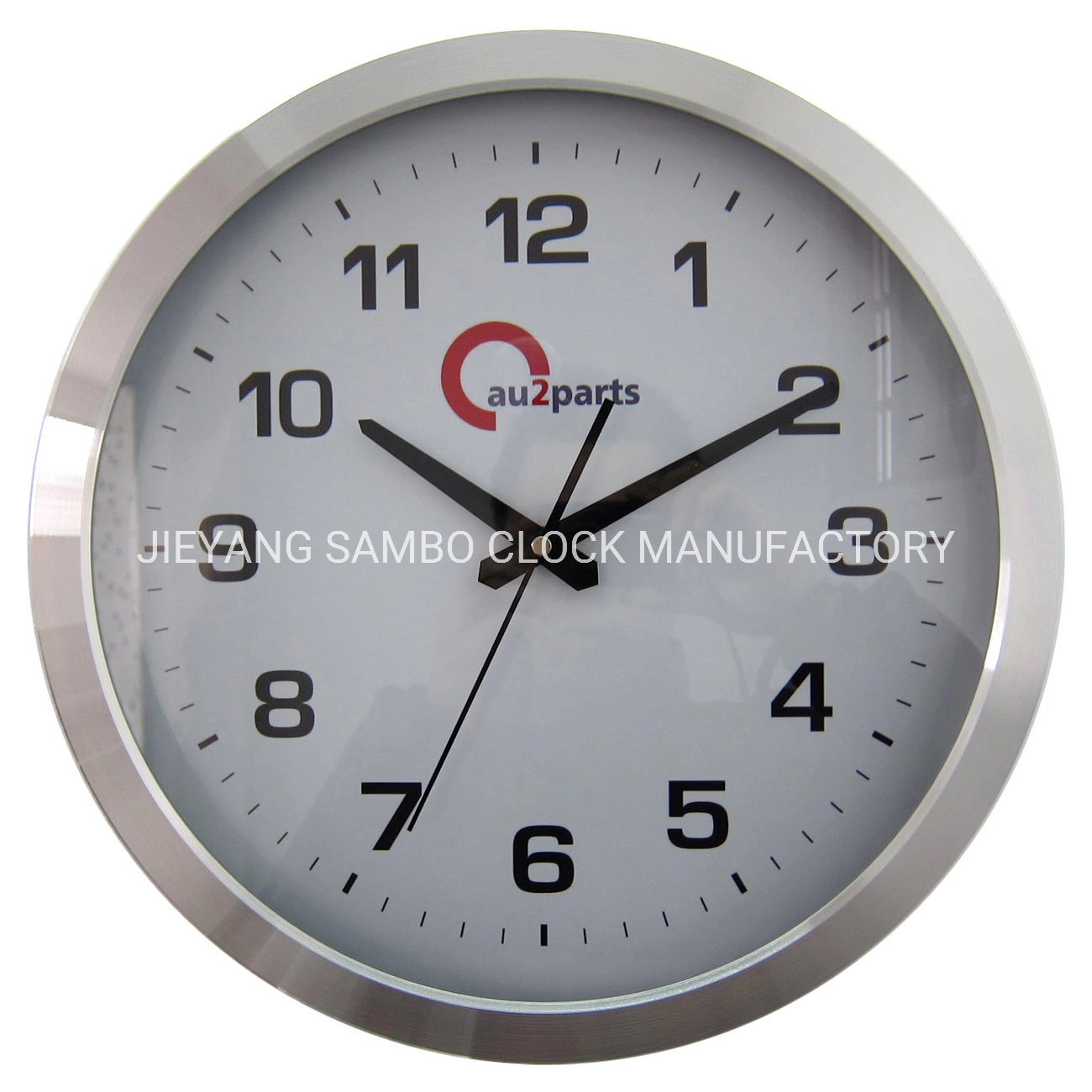 Business Gift Aluminum Frame Wall Clock for Advertising