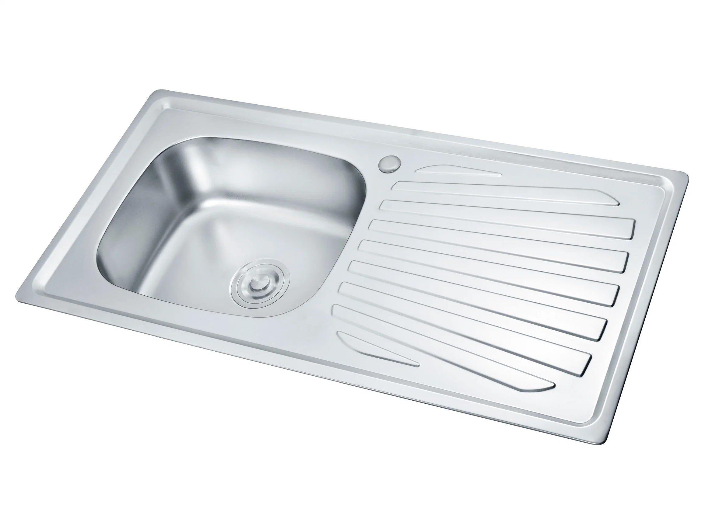 Único Drainboard Acero inoxidable Sink 304 Cuenca Cocina profunda lavandería Fregadero para el armario