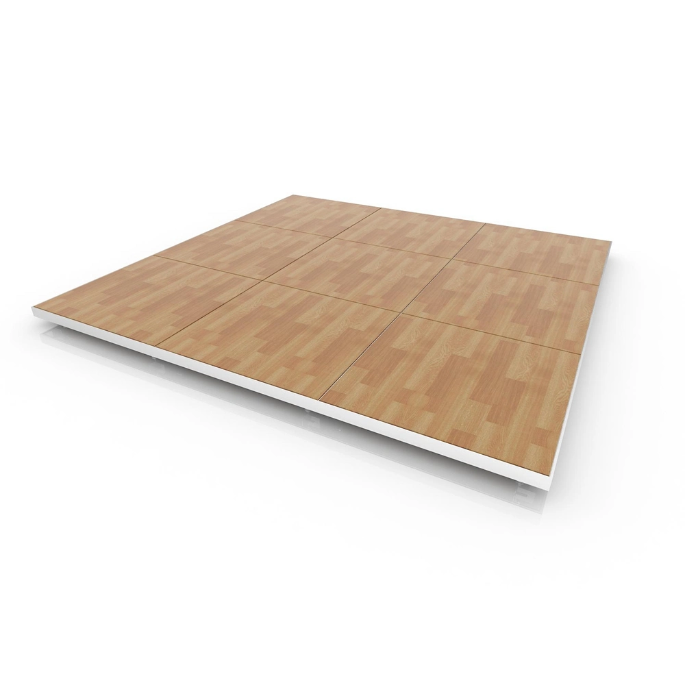 Sistema de piso de exhibición con nuestro sistema de exposición de la Serie M Piso de madera de diseño de stand