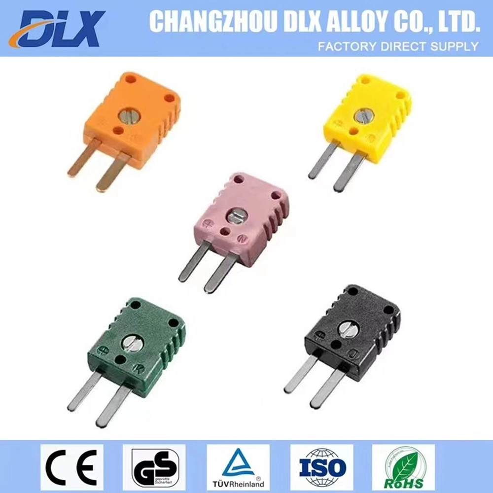 ABS Material Flat Pin K J E Type Thermocouple Male Female Thermocouple Plug Thermocouple Connector