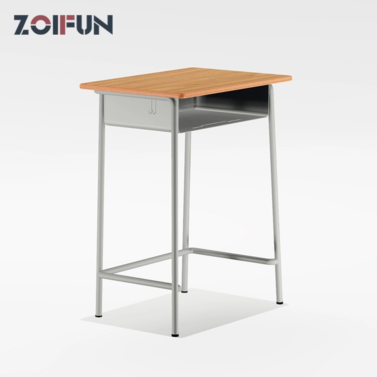 MDF HPL Melamine Classroom University School Wooden Chipwood Student Simple Classic Metal Desk