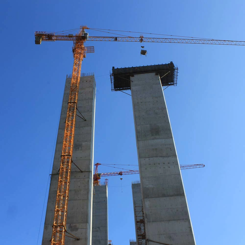 SANY SYT100 (T6515-6) Longueur de flèche de grue à tour de la construction grue à tour prix dans l'Inde