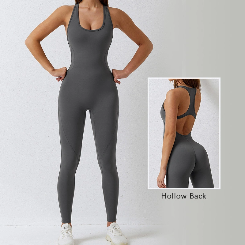 Clt8065 Cross-Border European and American Tight-Fitting One-Piece Air Beauty Back Yoga Suit for Women High Elastic One-Piece Yoga Suit for Women