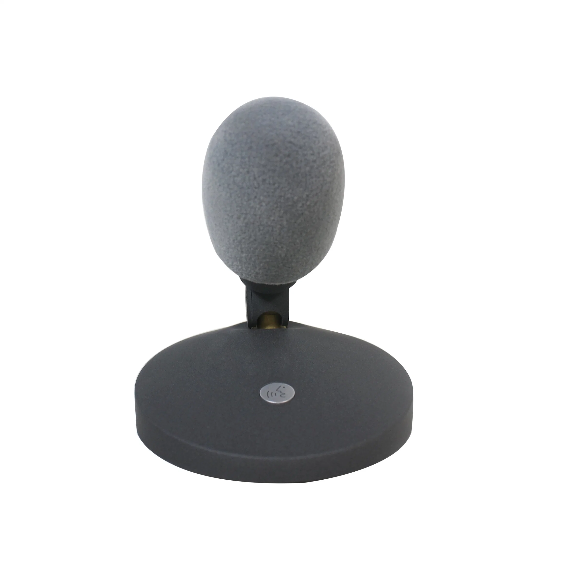 High-Performance Miniature Wired Condenser Microphone with a Functional Desktop Base and 48V Phantom Power