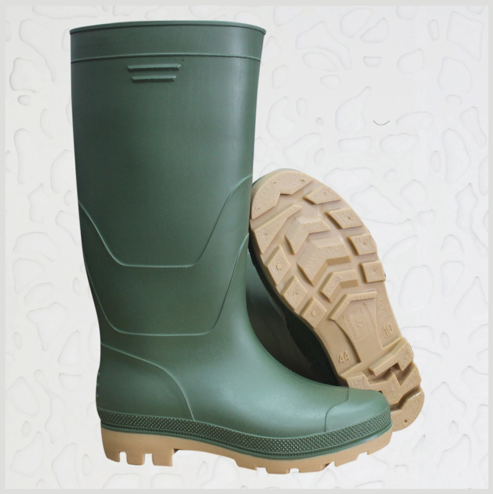 Botas de piel antideslizantes y resistentes al desgaste y suela de color para la lluvia Zapatos de agua