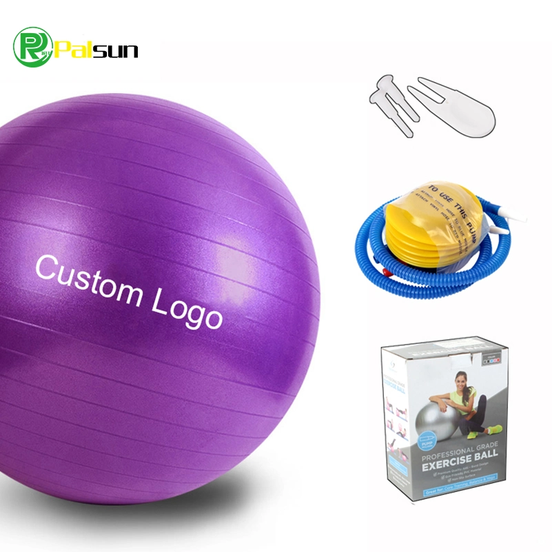 New Gym Fitness Anti Burst Plates Balance Exercise Yoga Ball Customization PVC Yoga Balance Ball