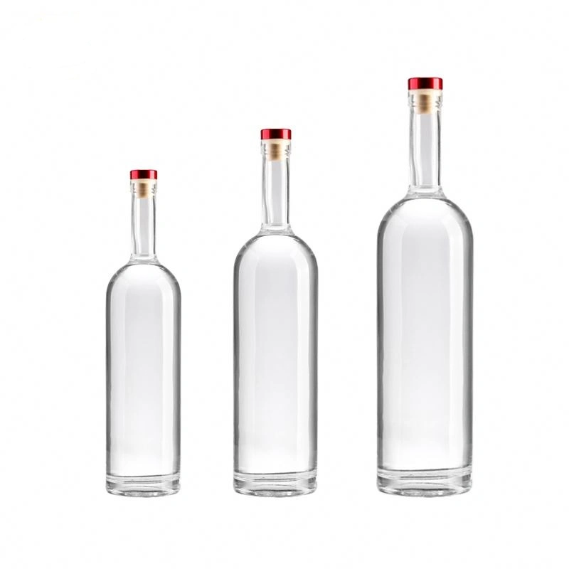 Custom Bottles for Whiskey Vodka Gin Empty Glass Bottle Liquor Fancy Costume Vodka Gin Glass Bottle