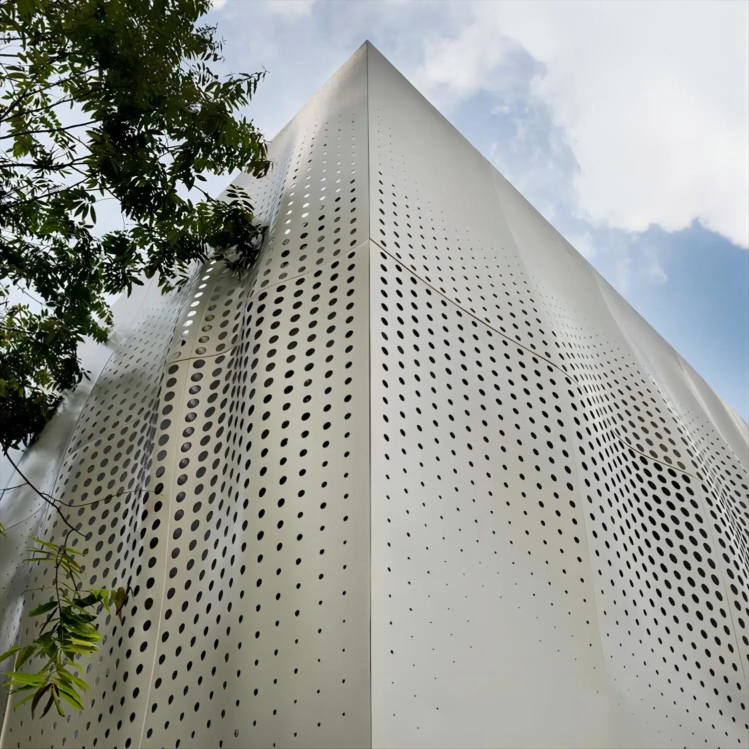 Corte a Laser Edifício Exterior Cortina de alumínio sólido na parede do painel de folhear fachada metálica material de revestimento