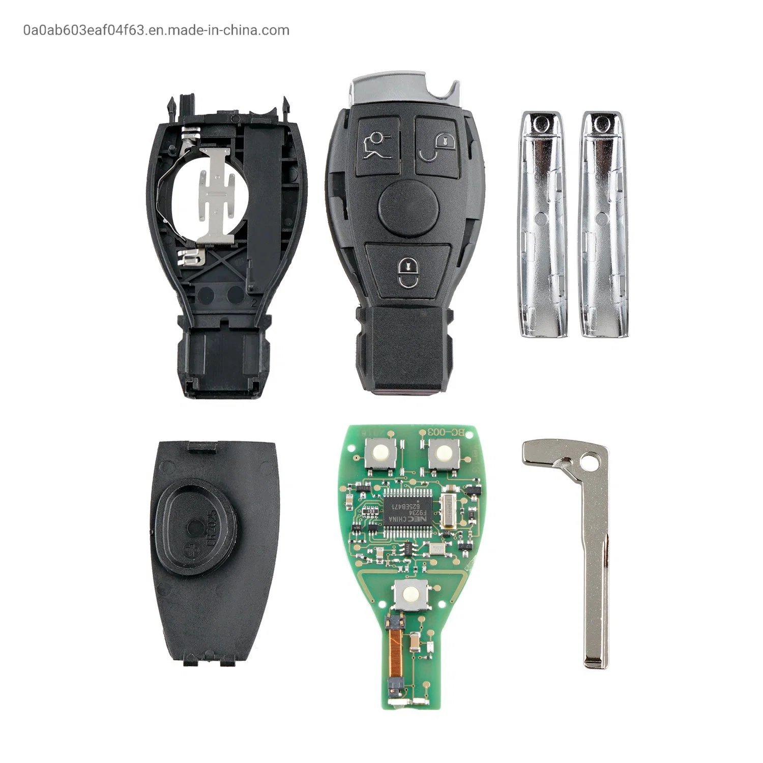 3 أزرار 433 ميجاهرتز BGA وNEC Auto Fob Remote مفتاح السيارة الذكي لسيارات Mercedes Benz C300 C350 CL500 CL600 CLK GL ML SL