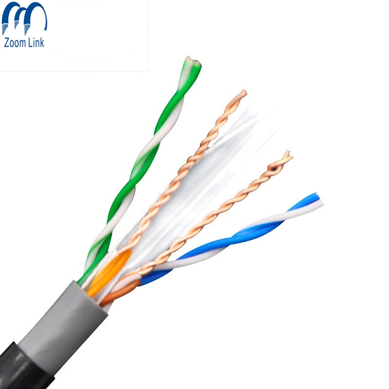 Customizable Jacket for Outdoor UTP 4 Pairs CAT6 Networking