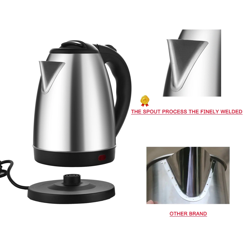 Kitchenware Stainless Steel Water Bottle Heater Cooker Wide Opening Water Kettle with 1.8L Large Capacity Countertop Electrical Kettle