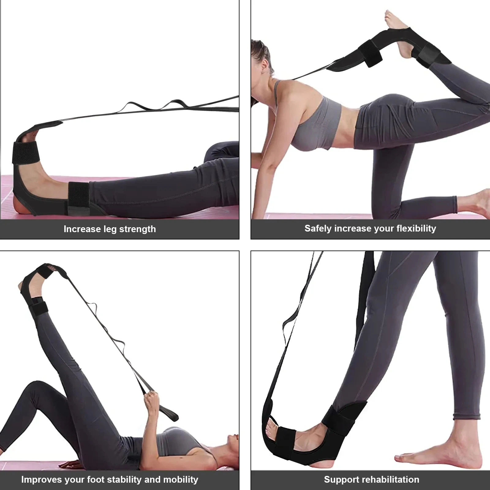 Flexible Yoga Strap Belt training Yoga Ankle Stretcle Strap Yoga Accessories