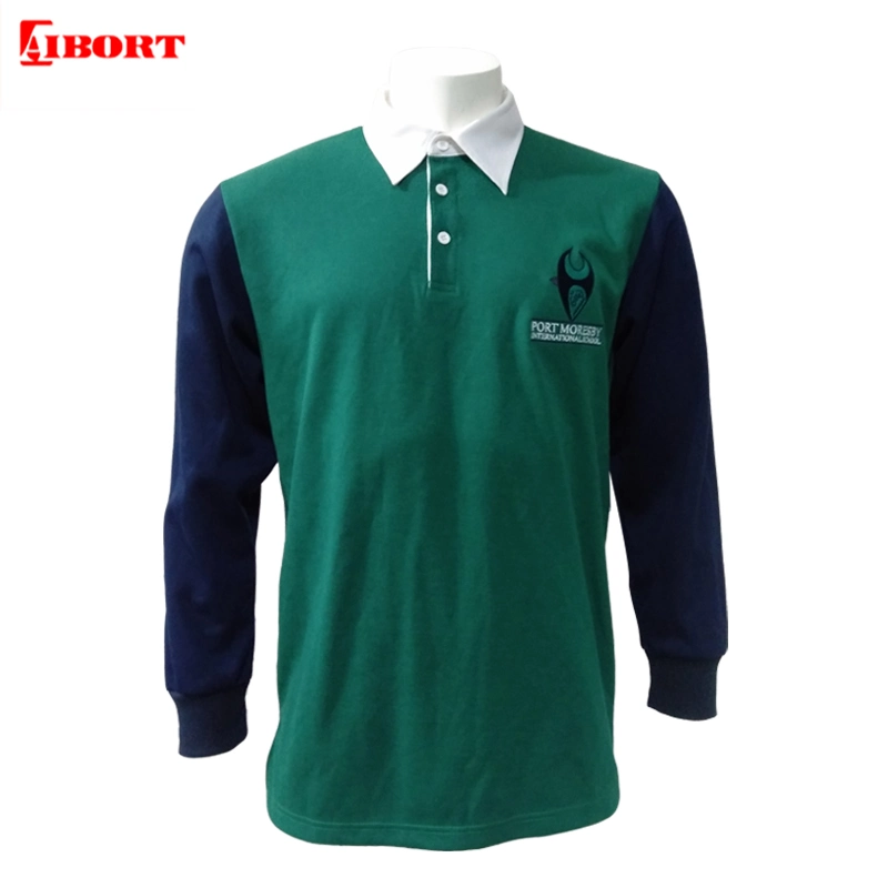 Aibort Low MOQ Custom Design V Neck Polos Shirt (Polo-113)