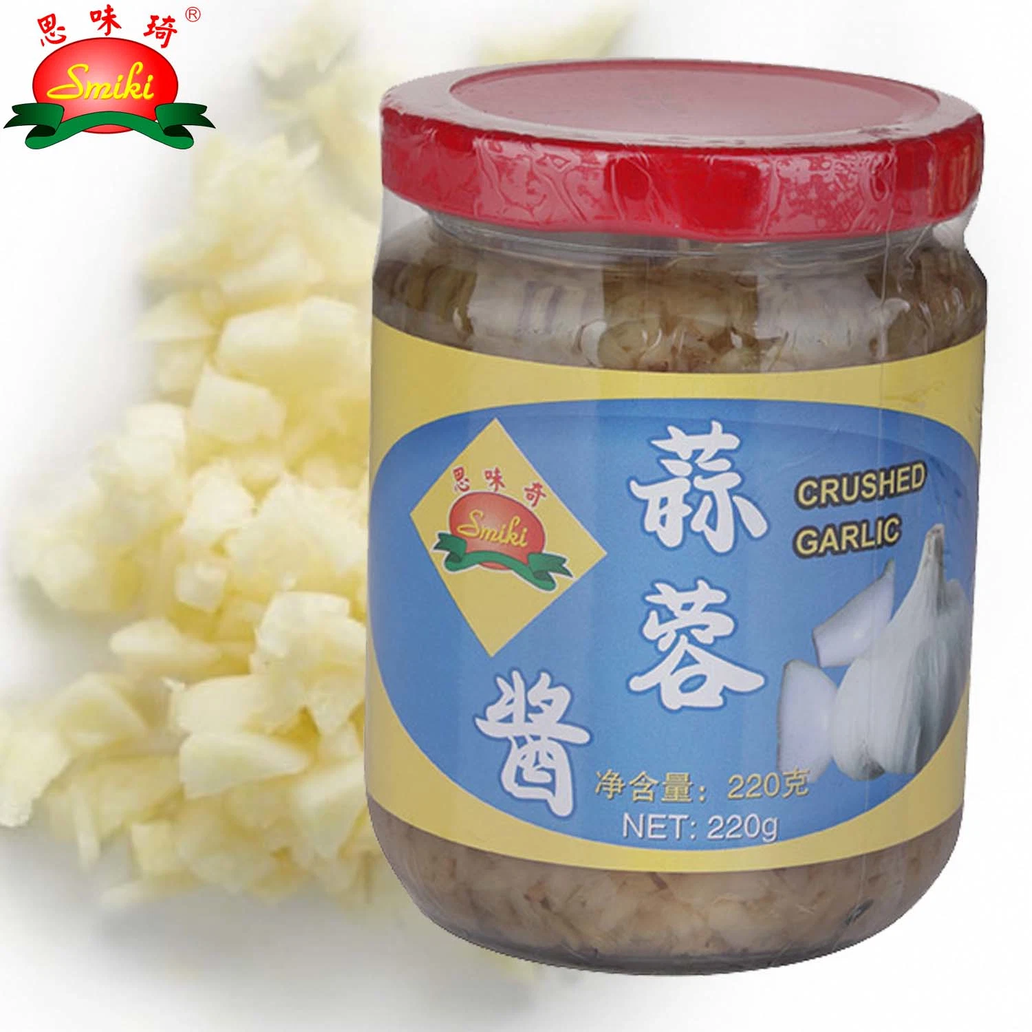 220g Crushed Garlic Vs Minced Made in China