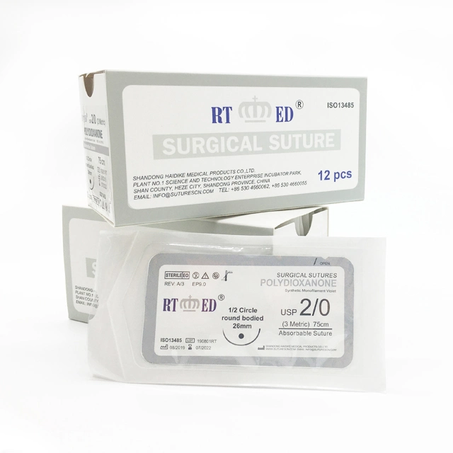 Rtmed High quality/High cost performance Disposable Surgical Pdo Suture with Needle