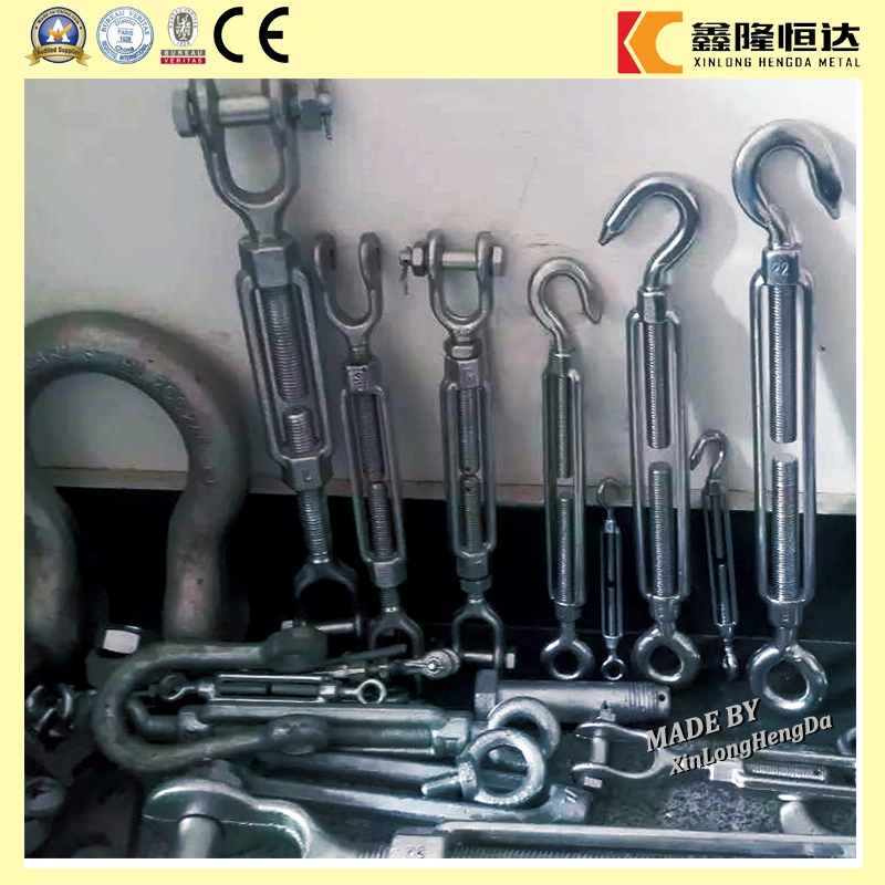 Turnbuckle, High Quality Rigging Hot DIP Galvanized Us Type with Eye and Hook Forged Turnbuckle