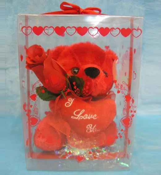 Plastic PVC cylinder box for christmas gift decoration