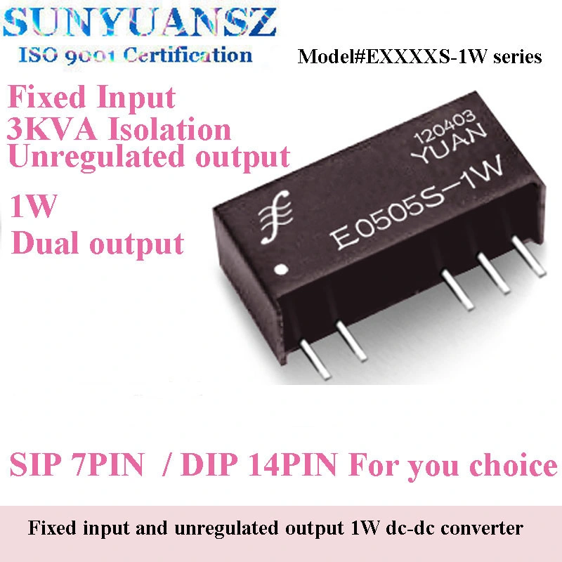 1W Dual Output Isolated Power Supply Module E0515s/D-1W