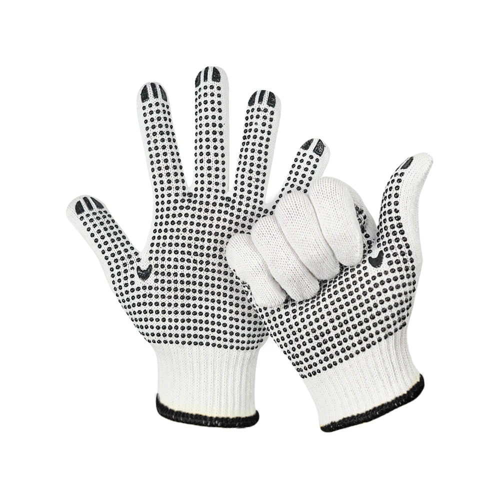 China Wholesale Price Safety/Work/Labor Glove Industrial/Construction/Working Guante PVC Dotted/Dots Cotton Knitted Gloves