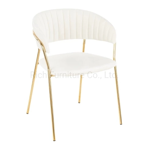 Modern Design White Velvet Chair Home Furniture Dining Chair