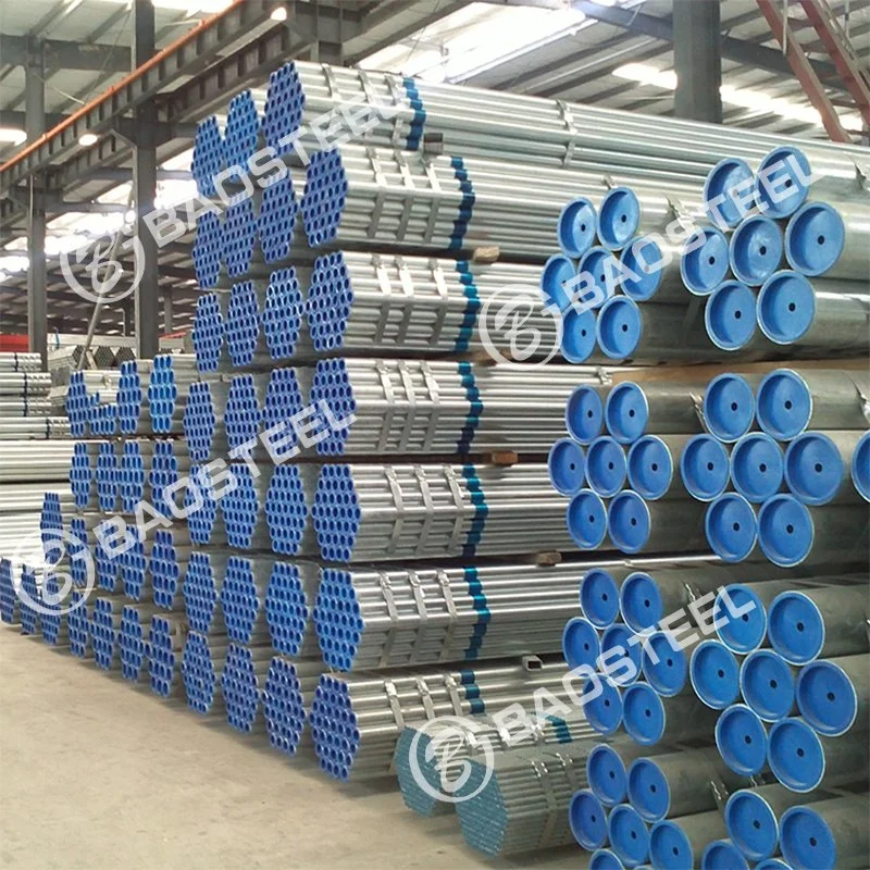 Dx51d Dx52D Dx53D Round Tube 0.4-12mm Wall Thick Galvanized Steel Pipes Used Street Lighting Poles