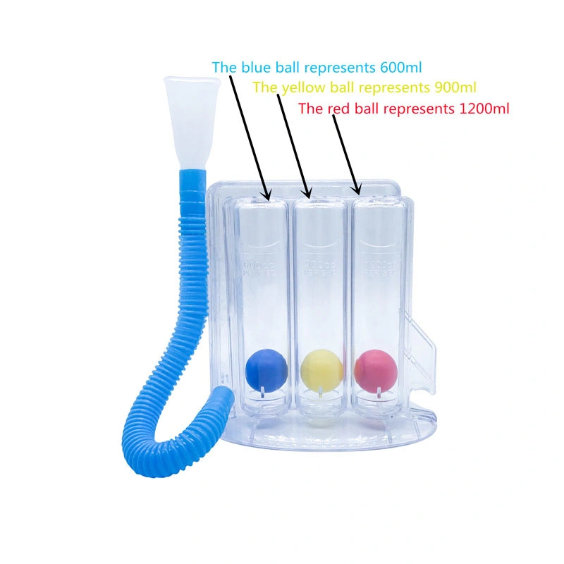 Disposable Medical 3 Ball Exerciser Spirometry Device