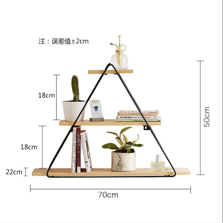 Estantes de pared de madera de metal decorativos de estilo rústico con estantería de madera soporte de almacenamiento Vintage