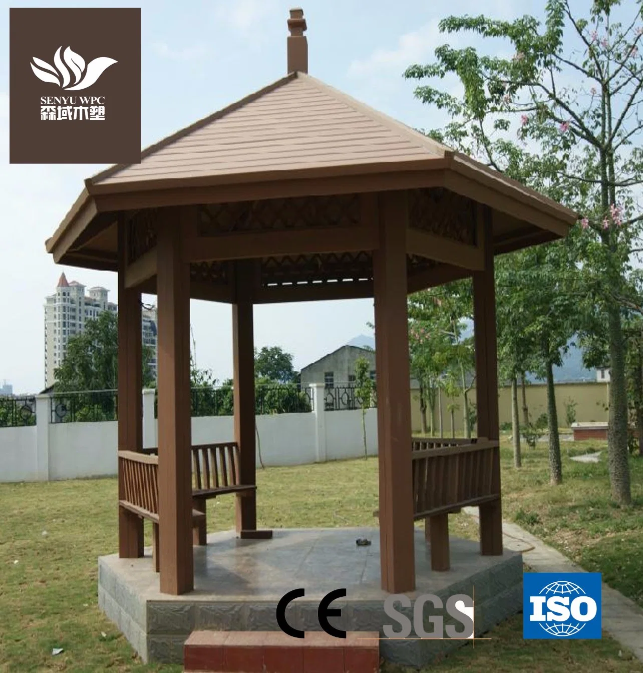 WPC Green Building Material Garden Pavilion