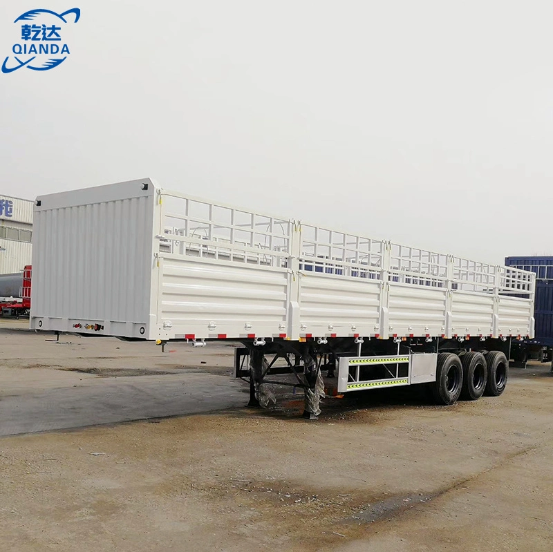 Manufacturer Direct Sales 3 Axles Bulk Fence Stake Semi Trailer Fence Cargo Transport Truck Trailer for Sale