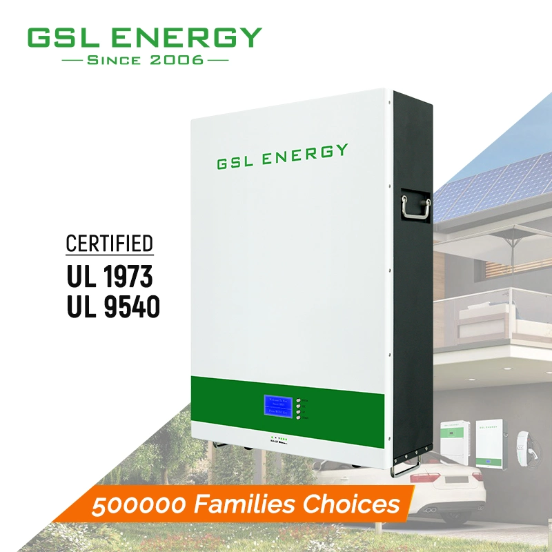 بطاريات أيون الليثيوم 5kwh GSL Energy Smart بقدرة 48 فولت بقدرة 100 أمبير LFePO4 بطاريات تخزين شمسية بطارية ليثيوم أيون 48 فولت Powerwall Solar