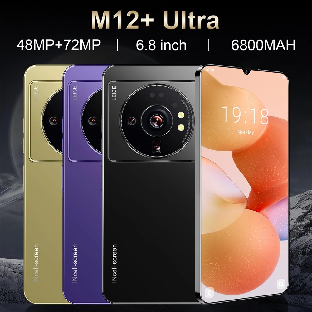 Wholesale/Supplier Brand New Cell Phone Model M12+ Ultra 16GB 512GB, 1tb, Android Smart Phone, OEM/ODM Ready in Stock Viqee Mobile Phones