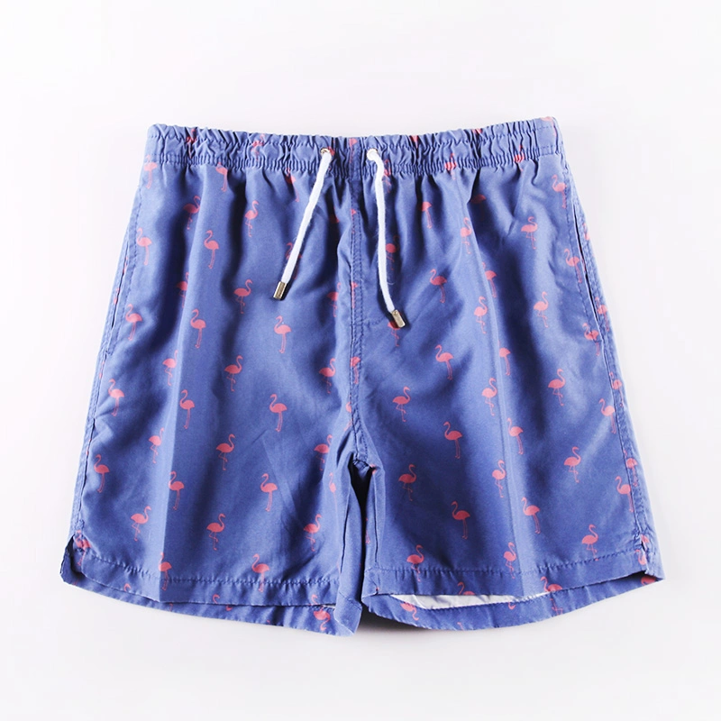 Men&prime; S Print Garment Wash Beach Shorts
