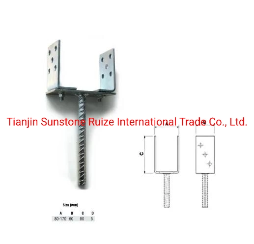 Poste de cerca el soporte de anclaje de polo plano estándar