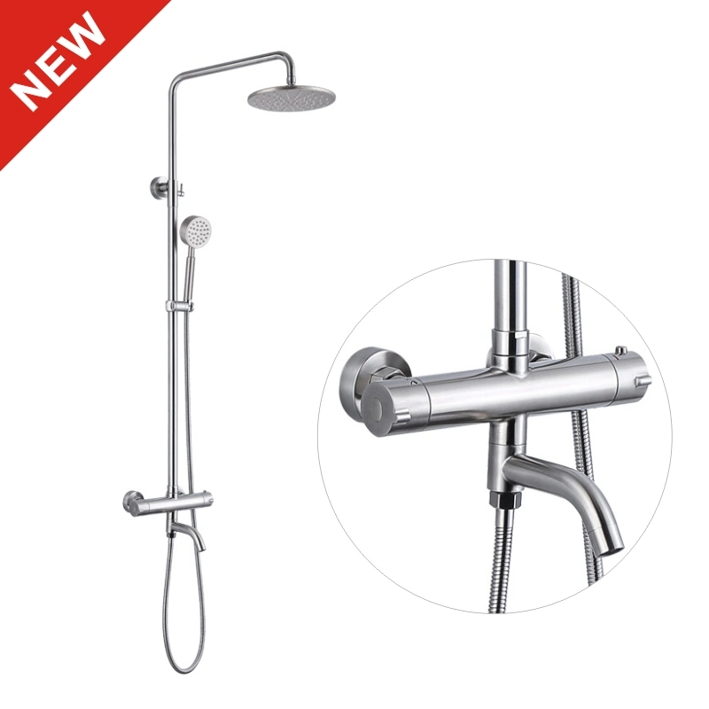 Guangdong Kaiping Professional Edelstahl 304 Niederschlag Dusche Kopf Wand Einbaubadezimmer Verdeckter Mixer Dusche-Set