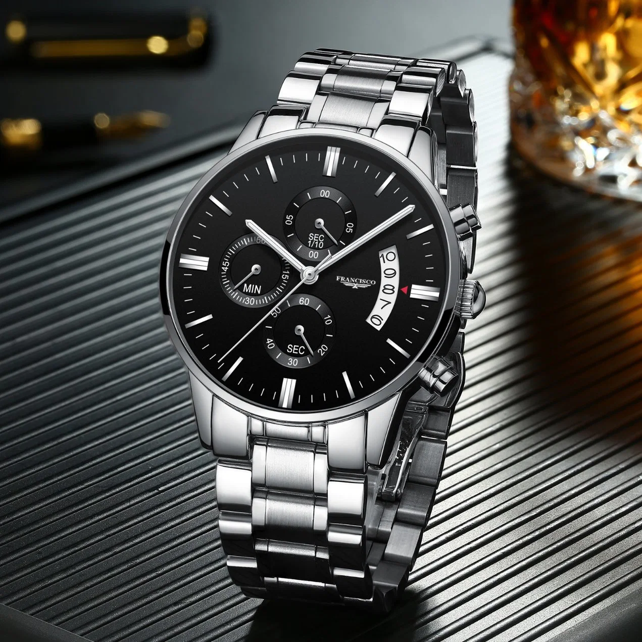 Großhandel/Lieferant Luxus Wasserdichte Uhr Mode Chronograph Men′ S Luxus Quarz Armbanduhr