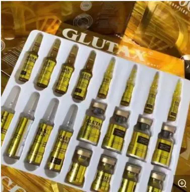 Venta en caliente Italia Marca inyectable Glutax 1800000GS Glutatión inyección o. Goteo para el blanqueamiento de la piel