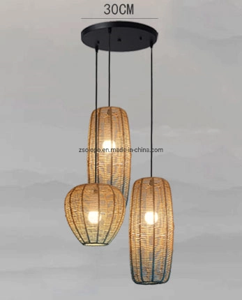Бамбук подвесной лампы потолочного освещения люстра обеденный зал Lamparas оформление гостиной