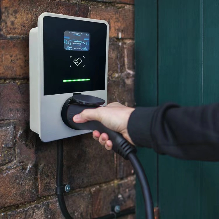 7kw Wallbox Charger Untethered for Electric Vehicle Charging Station