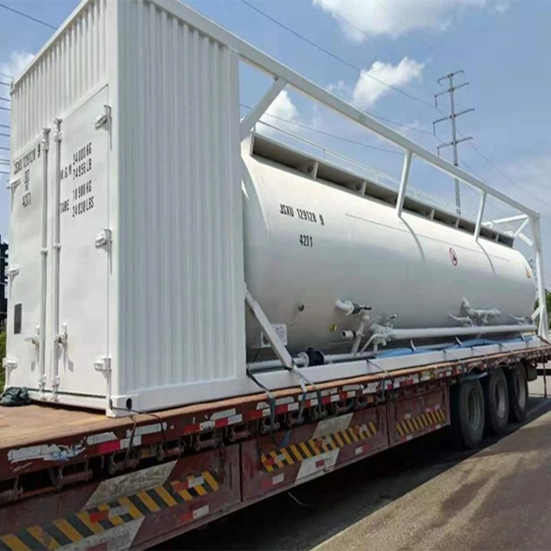 Lishixin ISO Standard 20FT Bulk Cement Powder Tank Container for Sale