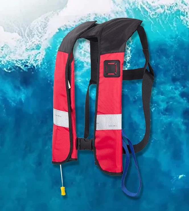 Precio mayorista Red White Inflatable Life Jacket for Life Guard