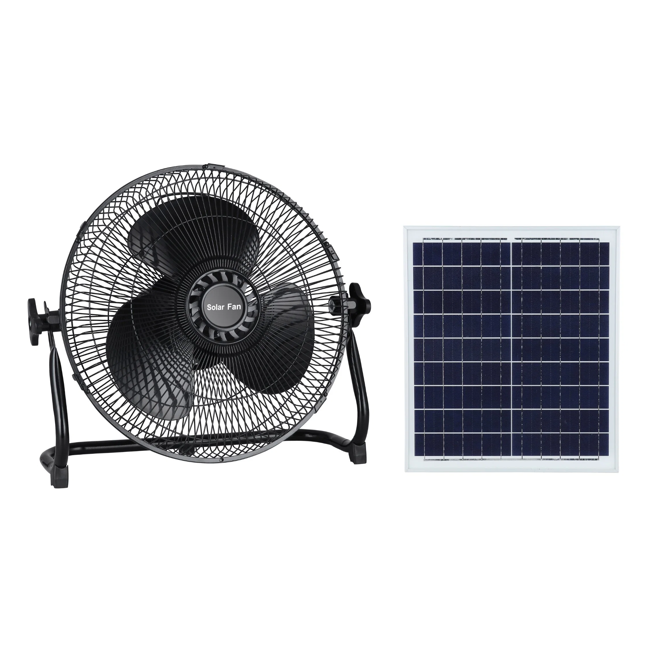 Yaye Solar Fan CE Fabrik Hersteller Outdoor AC/DC Adapter Tragbarer 16-Zoll-Lüfter mit Power-Standfuß und wiederaufladbarem Netzteil USB-Multifunktionsausgang