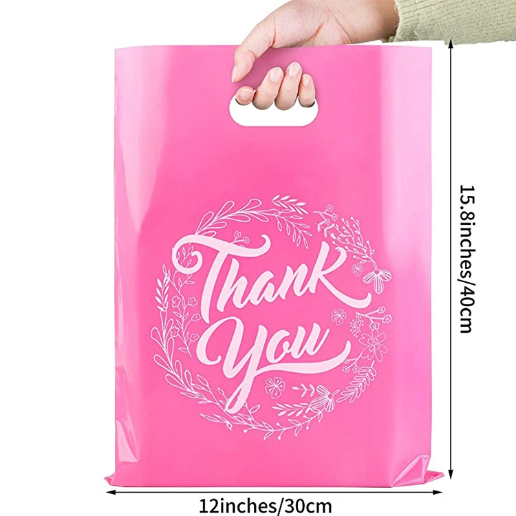 High quality/High cost performance  Cheap Custom Logo Printed Handle Cute Plastic Shopping Bag Reusable Clothes Bag