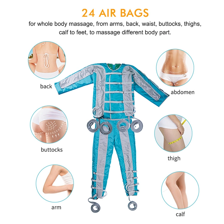 24 Airbag Body Full Presoterapia Pressotherapie professionelle Lymphdrainage Maschine Luftdruck