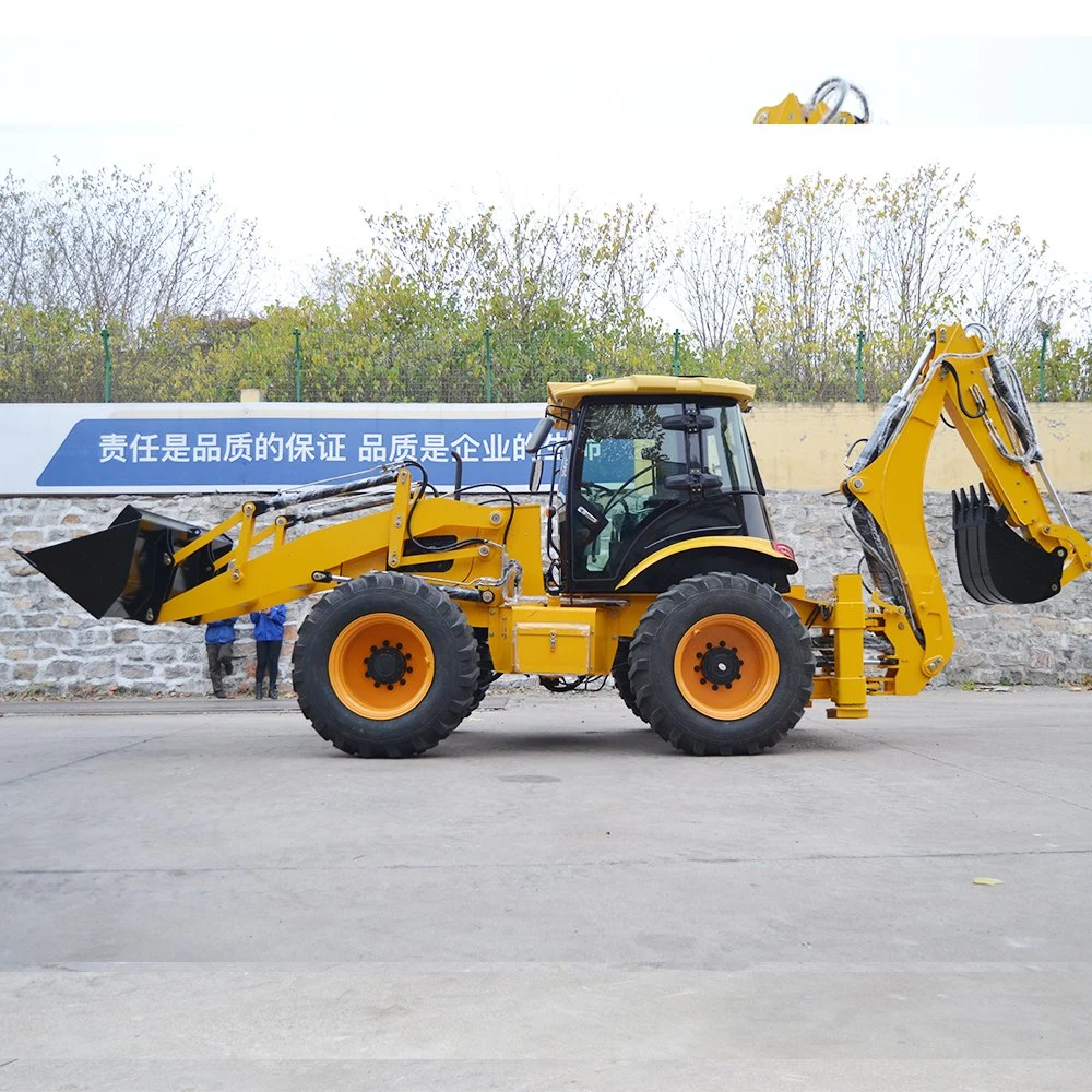 Good Price 4WD Small for Sale 4 in 1 Bucket Multi Function Cheap Backhoe Loader