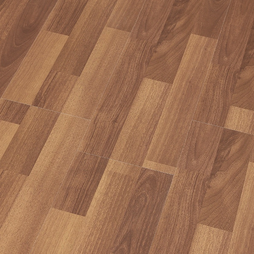 E1 AC3 de 8,3 mm de madera laminada de parquet de roble con ranuras en U de nogal Pisos laminados de vinilo