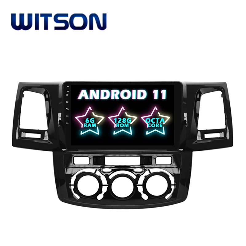 Sistema de áudio para automóvel Witson Android 11 para Toyota 2012 Hilux Manual Air-Conditioner Version 4GB RAM 64GB Flash Big Screen