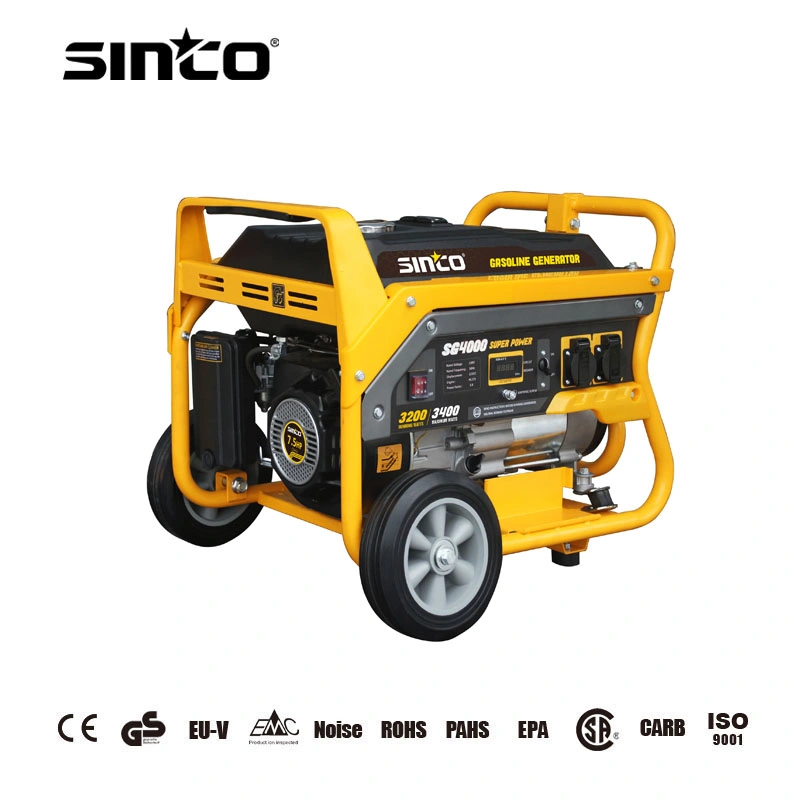 Sinco Small 3000W 3.5kw Home Portable Petrol Generator Gas Mini 12V DC Power Gasoline Generator