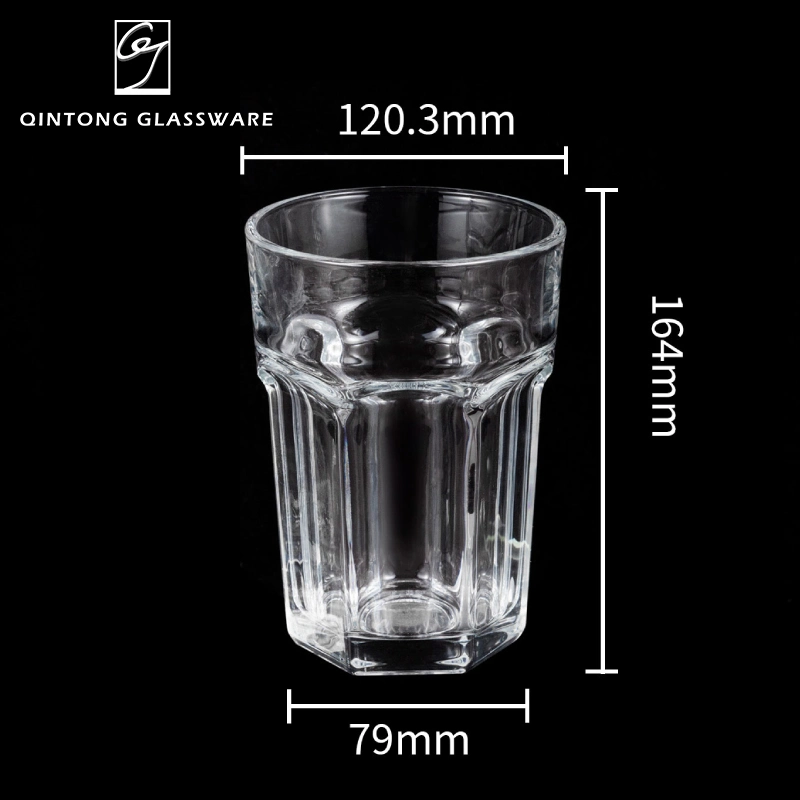 Glas Bar Becher Große Kapazität Craft Draft Beer Cup Gläser Sechseckige Weiße Bierbecher Glas Ware Set Logo