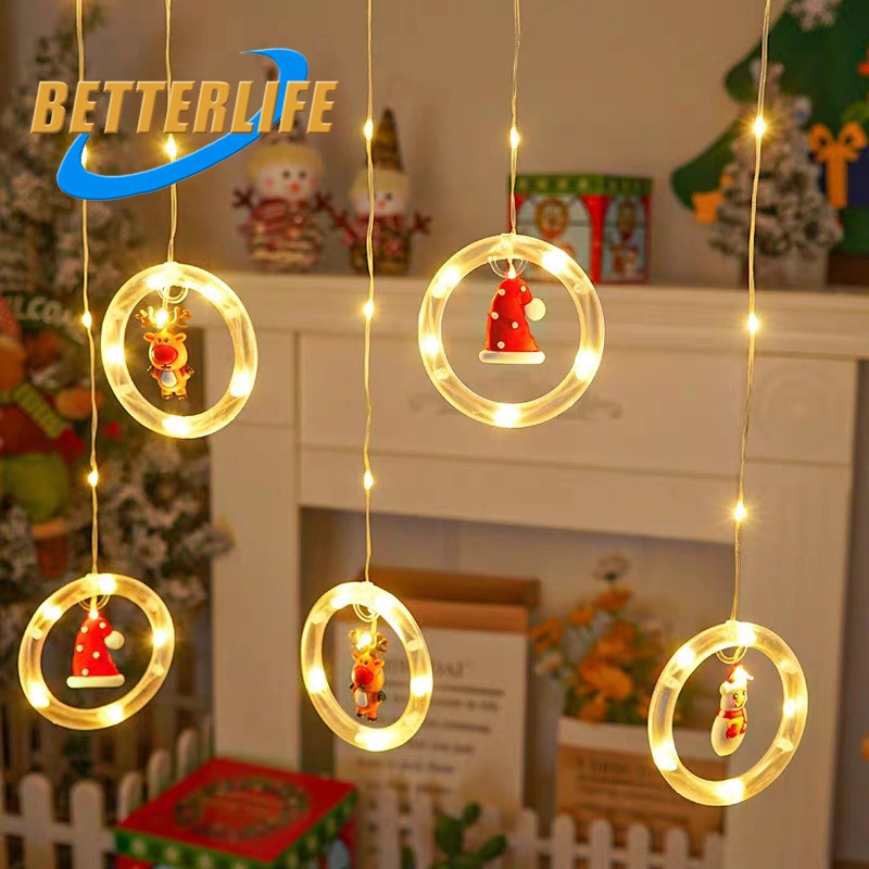 Ramadan Eid Décoration lumières Noël Fée LED Moon Star Rideau Lumière 220 V 110 V Fiche LED pour Noël extérieur