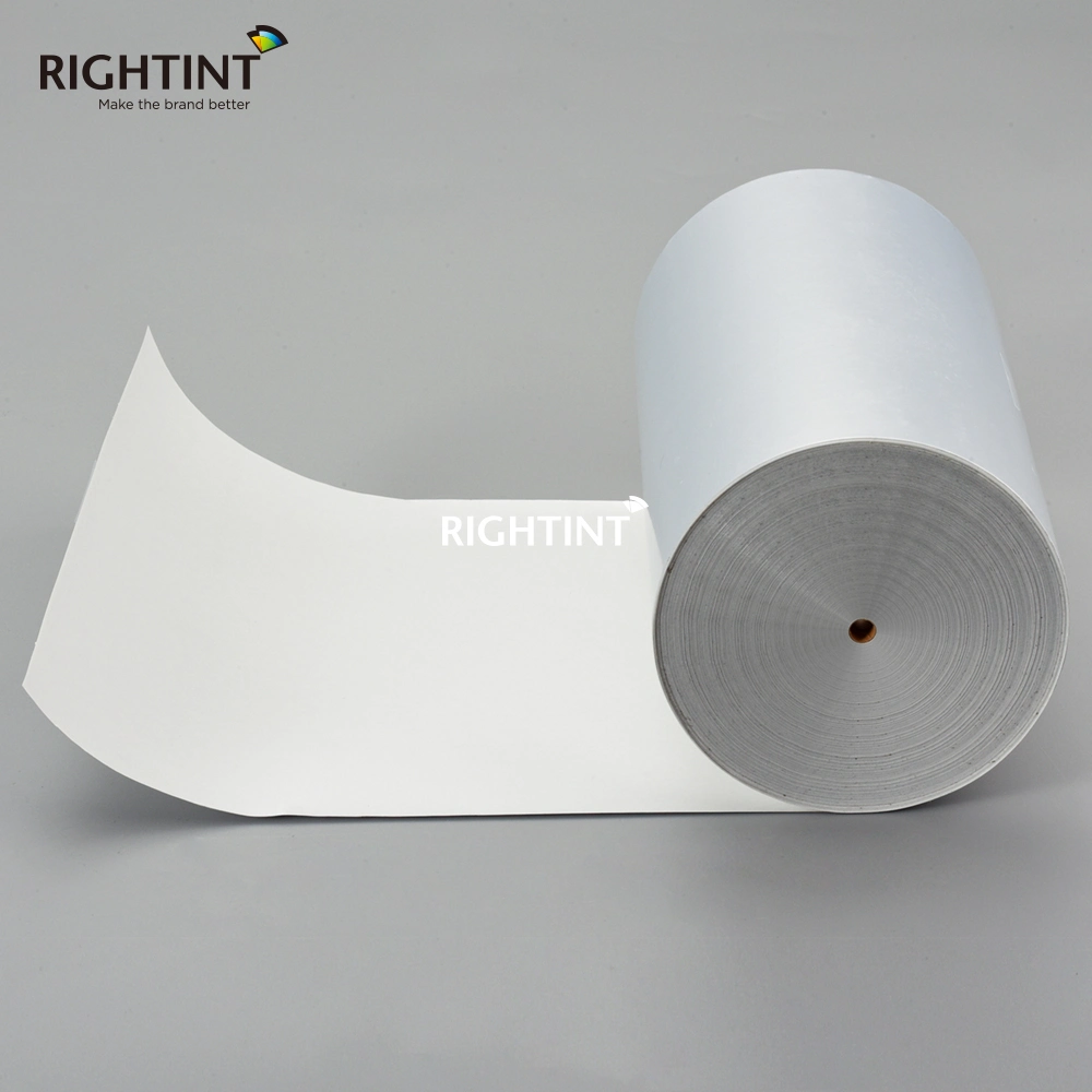 Customized Rightint Carton OEM Shanghai self adhesive vinyl sticker label jumbo roll